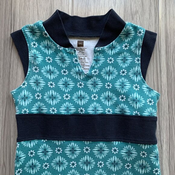 Tea Collection Split Neck Floral Medallion Dress - Picture 3 of 7